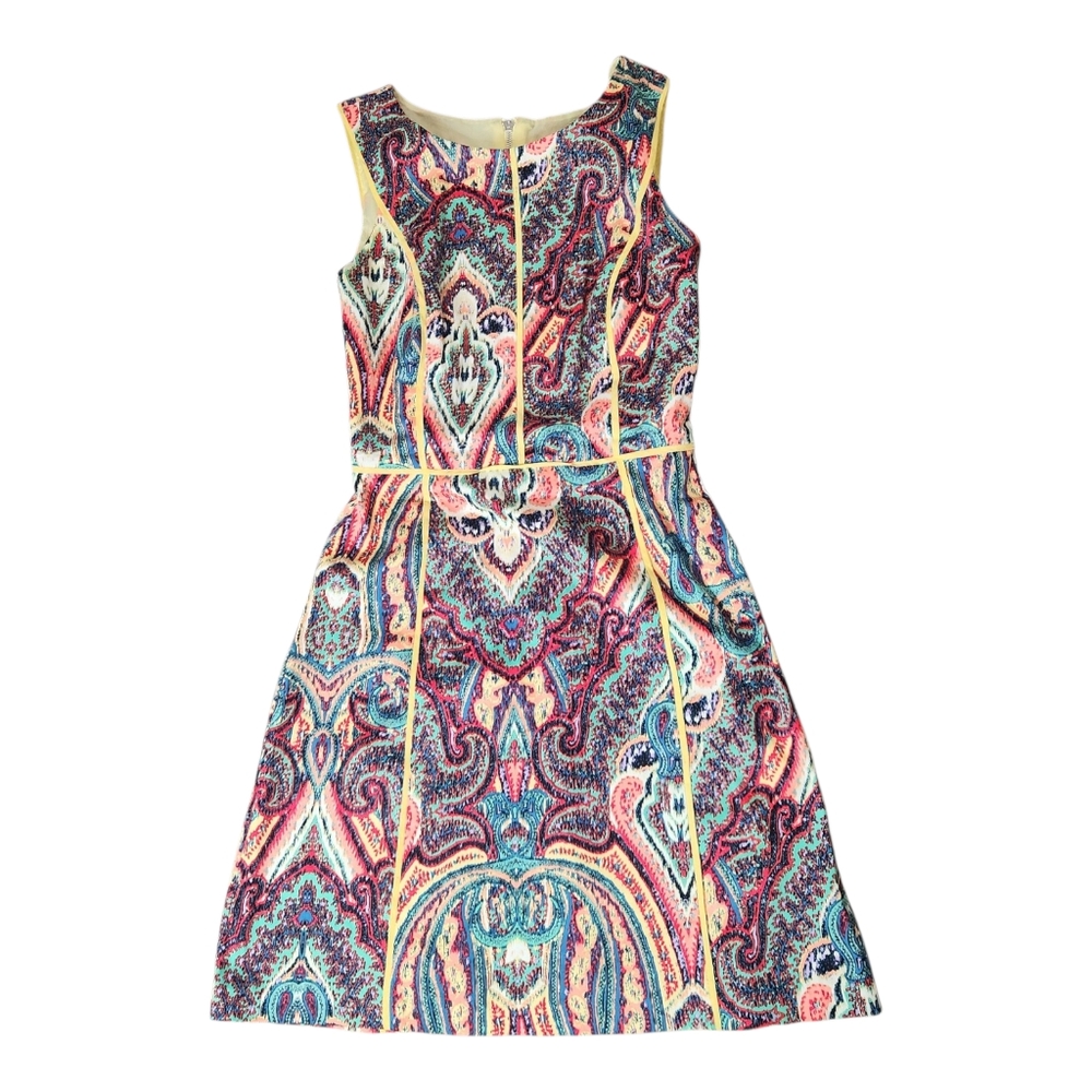 Vintage Robbie Bee Sleeveless Paisley Fit & Flare Dress